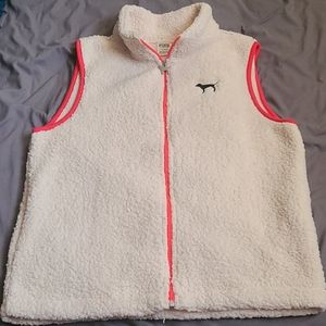 Pink Sherpa vest